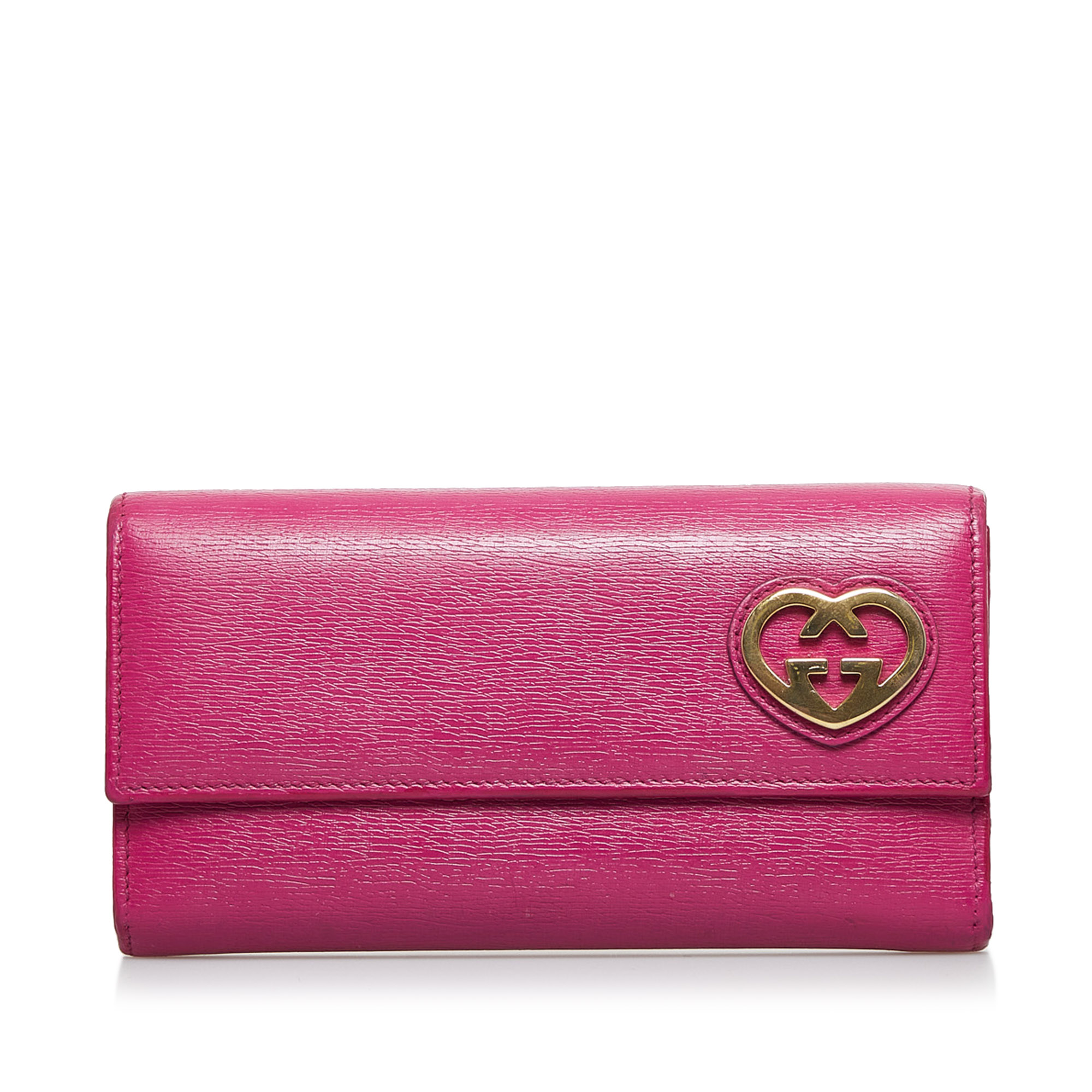 Gucci Gg Lovely Heart Trifold Wallet Long Wallets